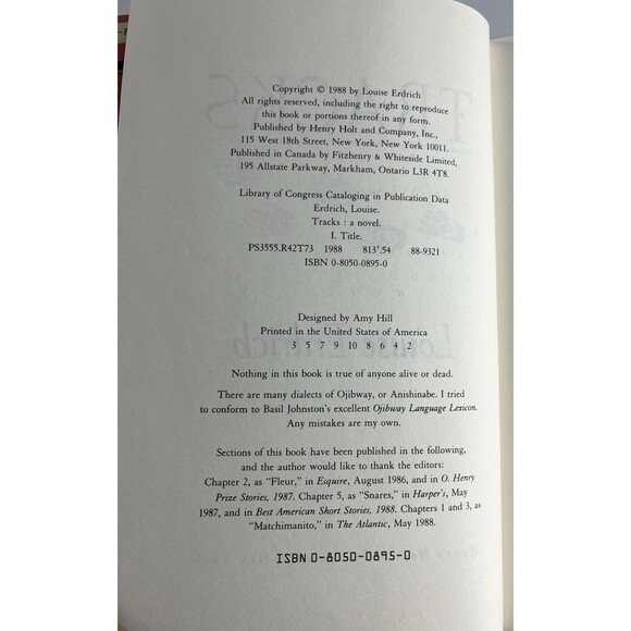 Tracks by Louise Erdrich 1988 Vintage Hardback Book - Picture 5 of 9